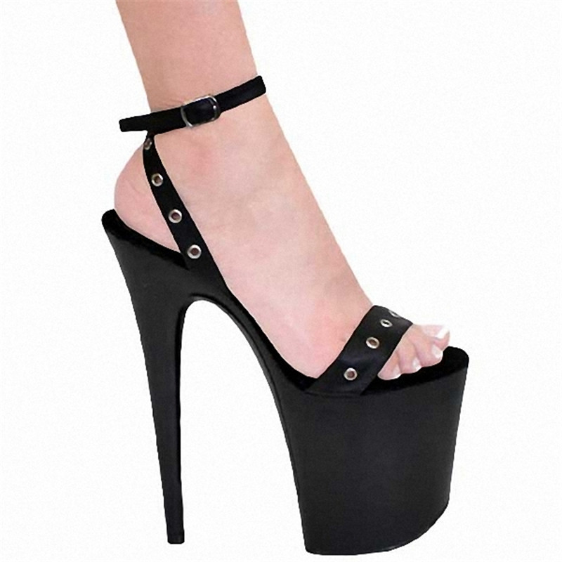 Women'S Shoes Paris - 20cm穴穴靴小道具パリファッション気質漆焼き底サンダル超高レディースシューズ