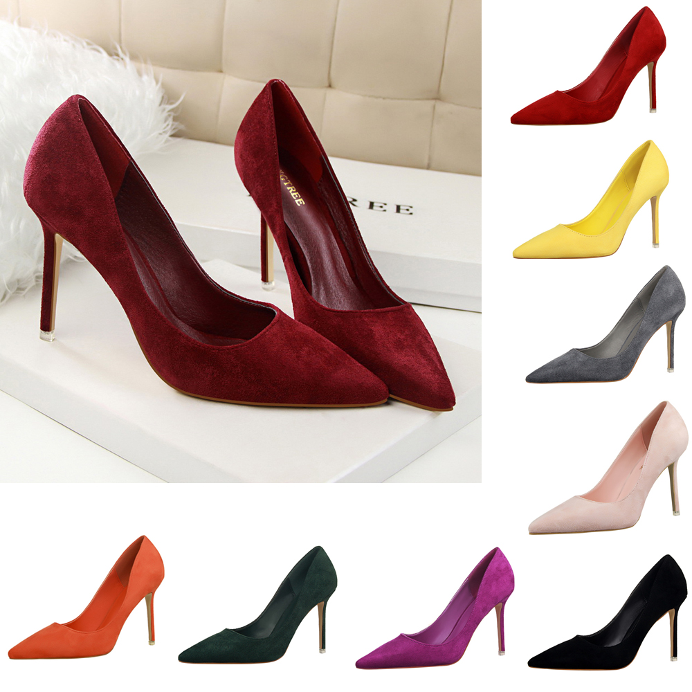 Court Heel Pointed - エレガントなクラシックスエードパンプス4 