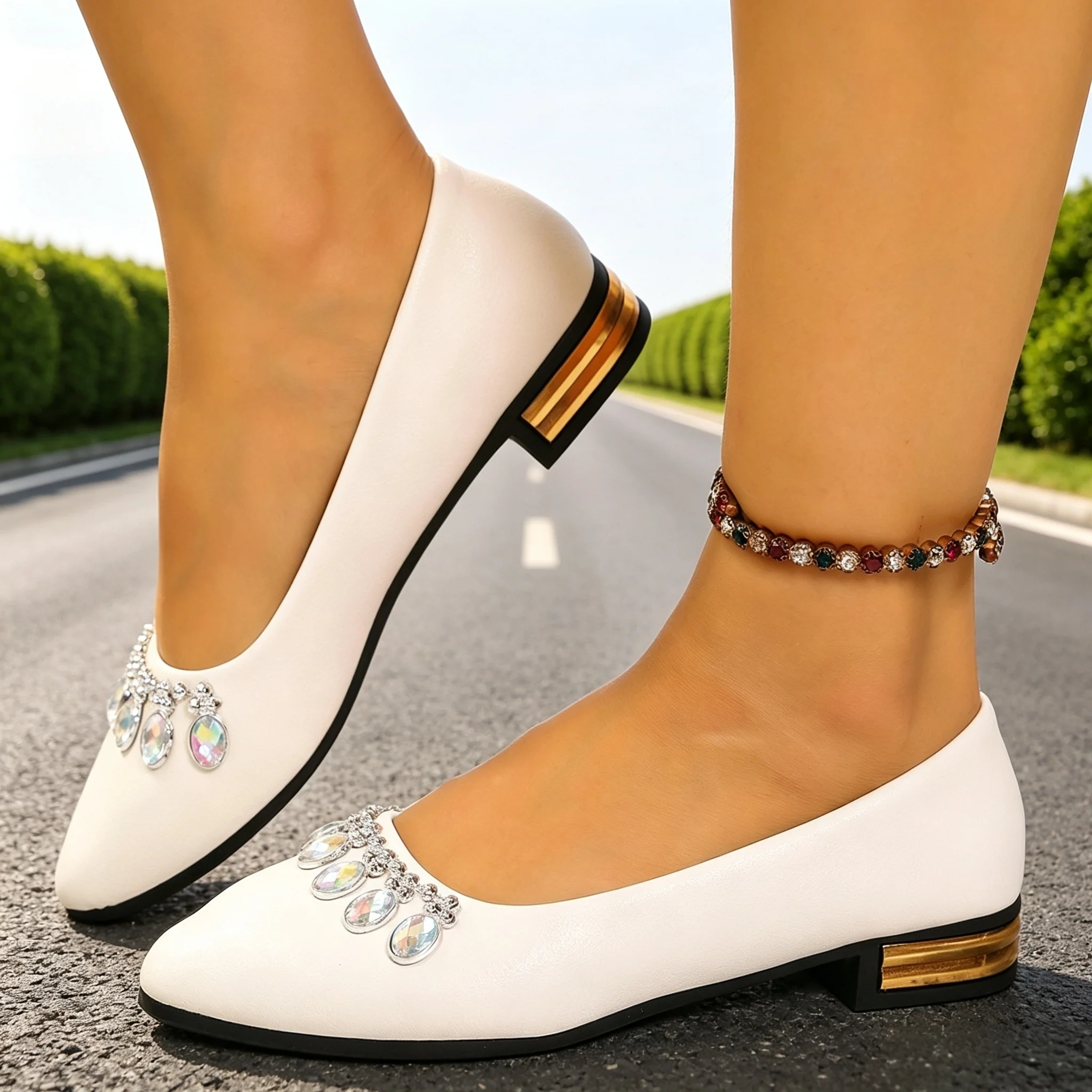 Loafer Flat Women - レディースフラットシューズ ポインテッドトゥ バレエシューズ プラスサイズ フラットスニーカー レディース
