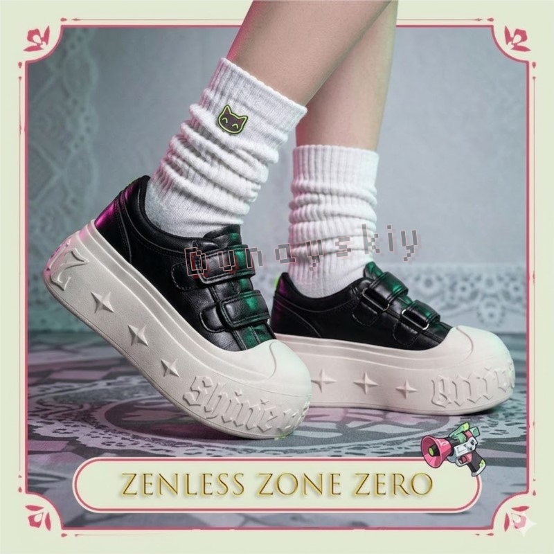 Women'S Shoes Zone - Zenless Zone Zero Sunna コスプレ靴アフタヌーンティーブレイクパーティーアニメゲームロールプレイ衣装女性厚い底身長増加