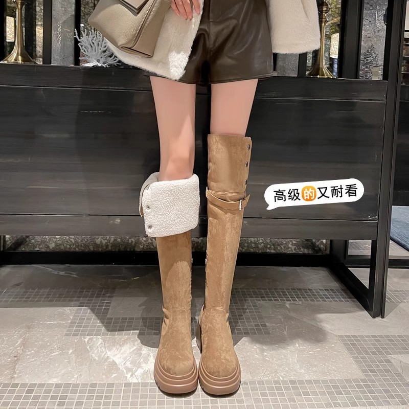 Sock Boot Women - ニーハイブーツ 2025 レトロ ウエスタンブーツ レディース 秋冬