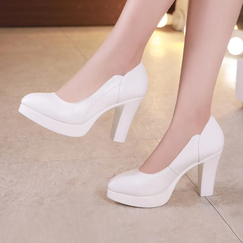 Court Heel Pointed - 5cm 8cm スモールビッグサイズ 32-43 エレガントな浅めブロックハイヒールシューズ 2025年春トレンド