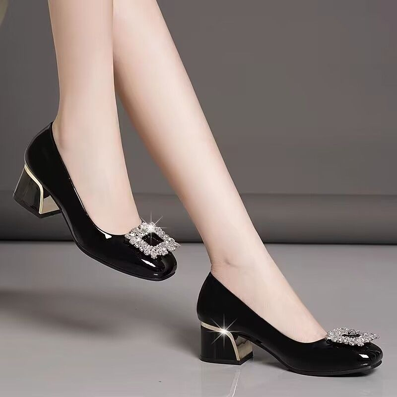 Women'S Shoes In Wide Width - 2026年春夏 レディース 本革ローファー ソフトソール 厚底ミドルヒール 滑り止め加工