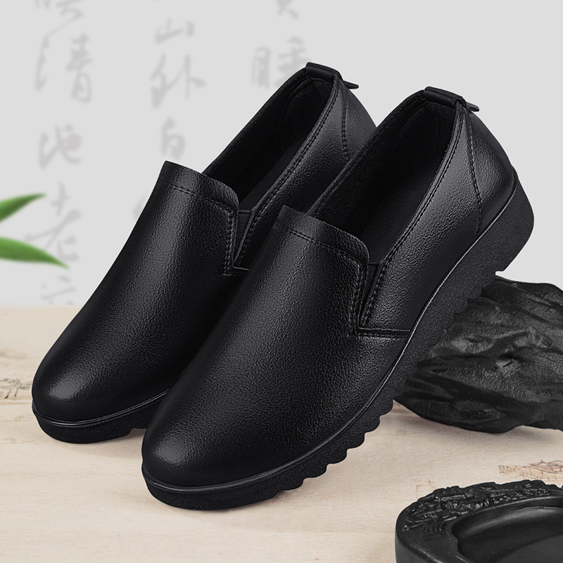 Women'S Shoes For Standing All Day - 女性用防水滑り止め耐油シェフシューズ軽量ママフラットシューズ耐摩耗性終日履けるレストラン作業靴
