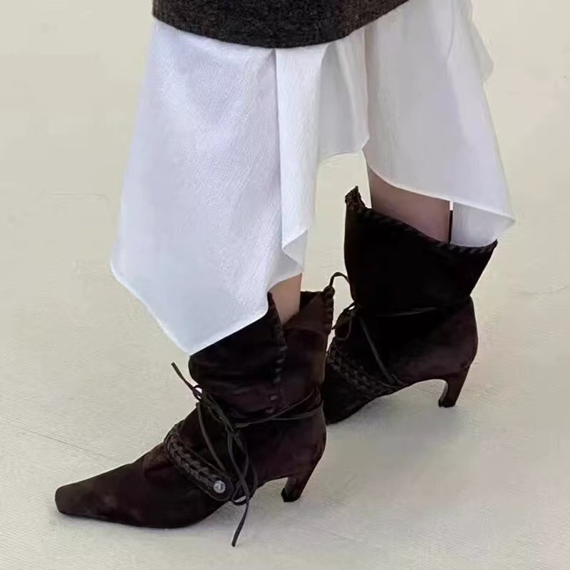 レディースブーツ 2026年秋冬 ボヘミアン スクエアトゥ  - Sock Boot Women のレビューと価格