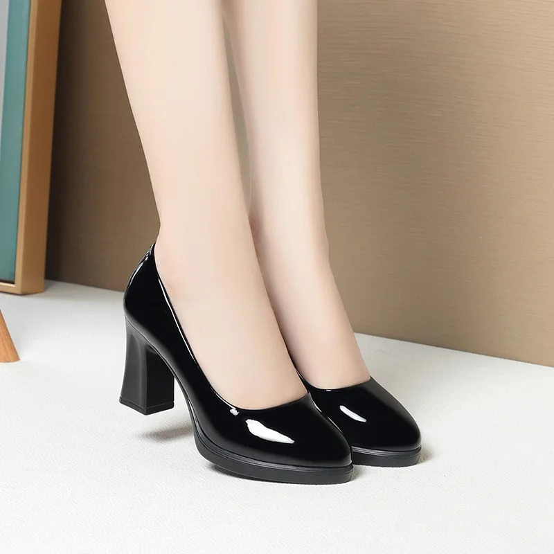 5cm 7cm 快適で通気性の良い浅めの明るい革の靴 レディ - Court Heel Pointed のレビューと価格