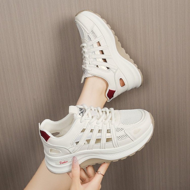 レディーススニーカー ラウンドトゥ チャンキーソール レース - Platform Sneakers Chunky のレビューと価格