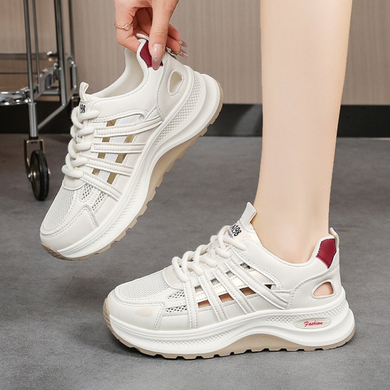レディーススニーカー ラウンドトゥ チャンキーソール レース - Platform Sneakers Chunky のレビューと価格