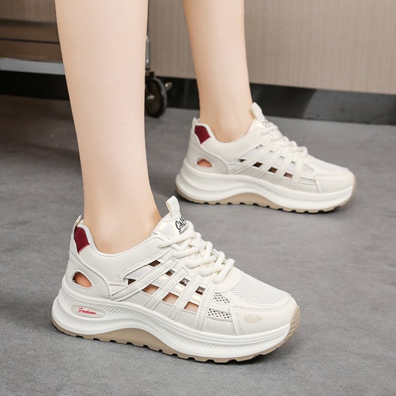 レディーススニーカー ラウンドトゥ チャンキーソール レース - Platform Sneakers Chunky のレビューと価格