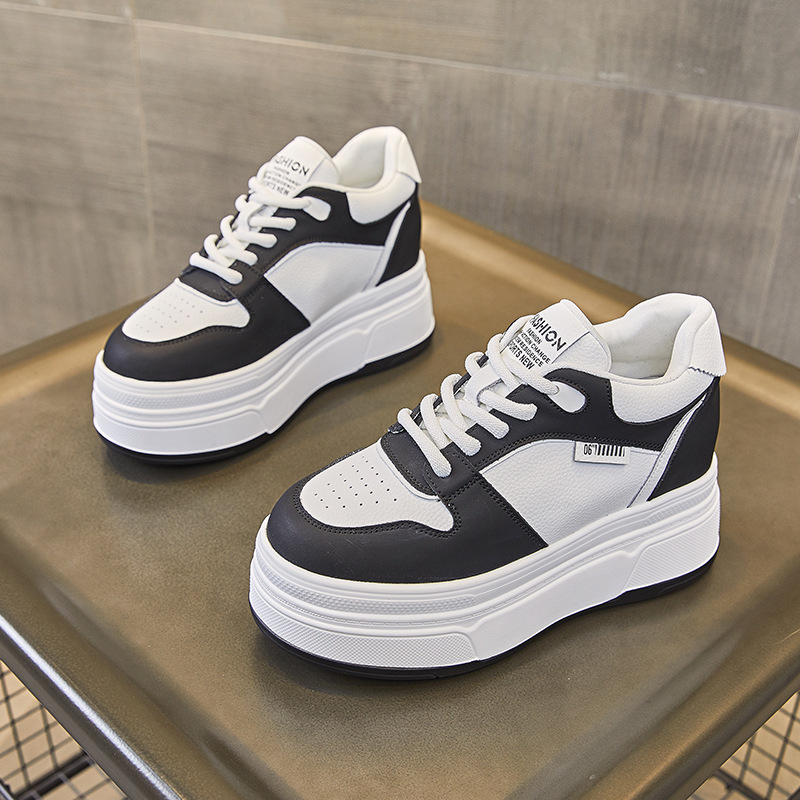 9 センチメートル本革新ブランドデザイナー夏秋プラットフォー - Platform Sneakers Chunky のレビューと価格