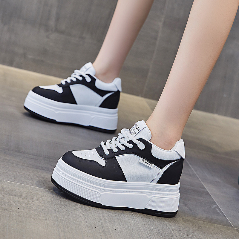 9 センチメートル本革新ブランドデザイナー夏秋プラットフォー - Platform Sneakers Chunky のレビューと価格