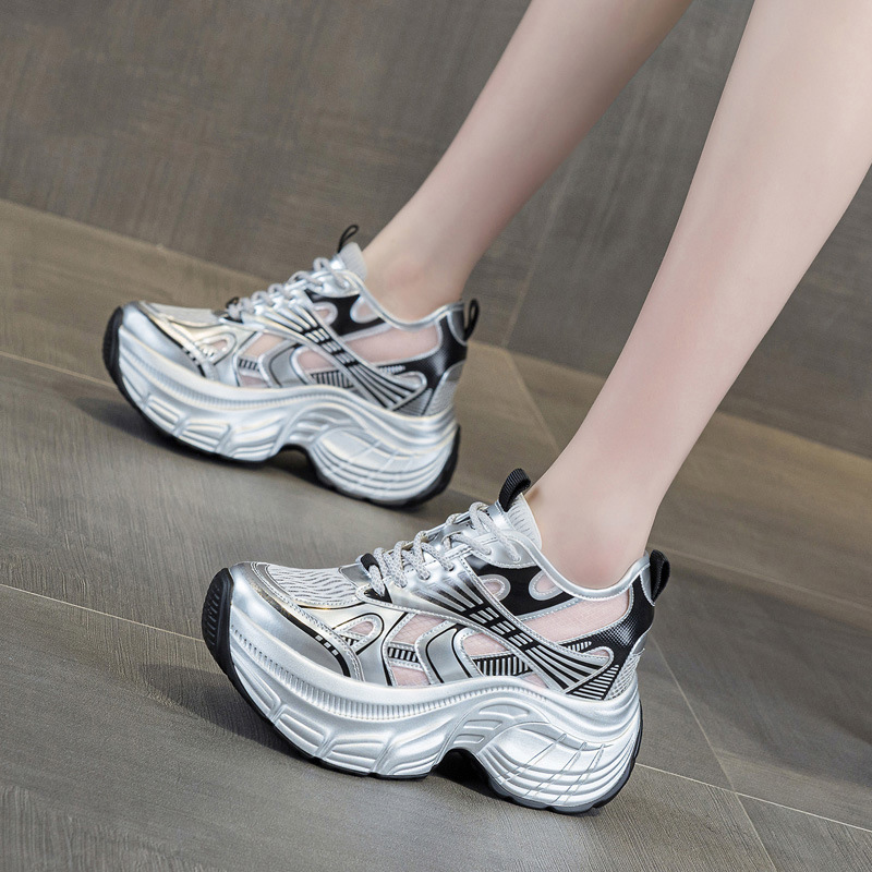 8cm隠し身長アッププラットフォームスニーカー レディース  - Platform Sneakers Chunky のレビューと価格