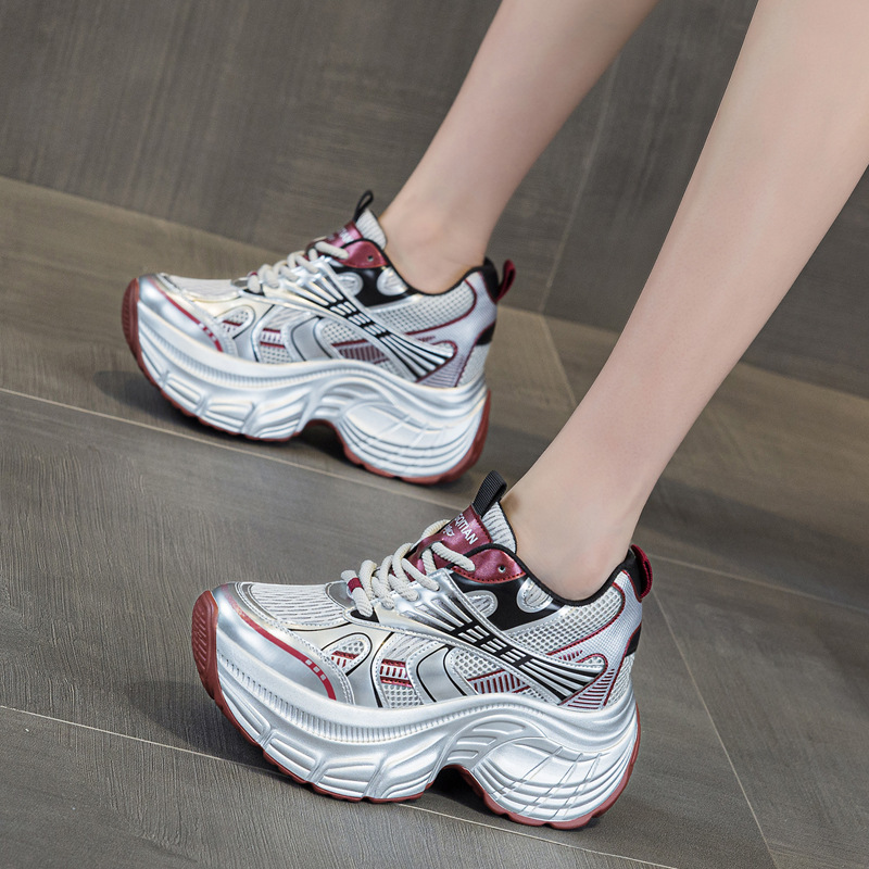 8cm隠し身長アッププラットフォームスニーカー レディース  - Platform Sneakers Chunky のレビューと価格