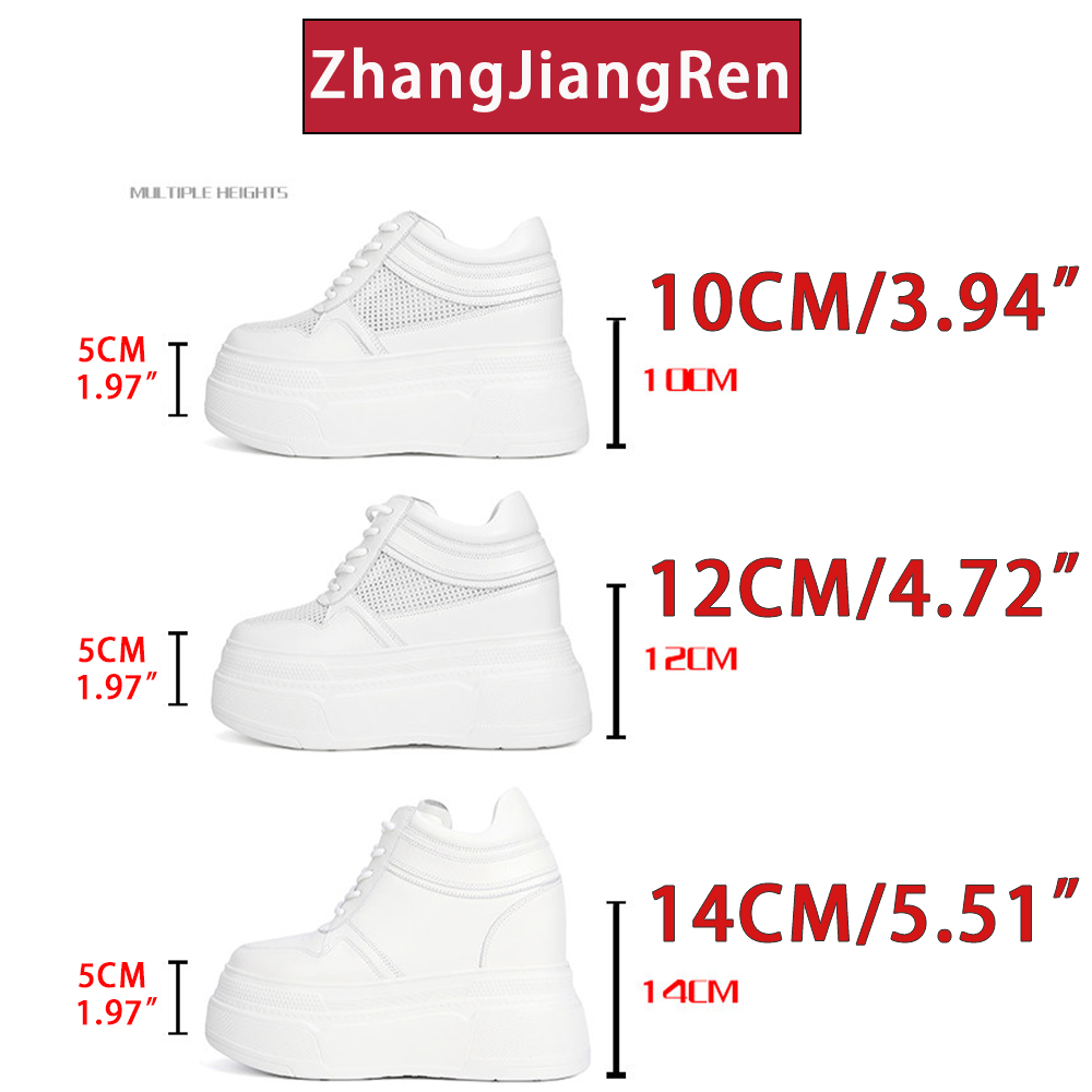 ZJR 10-14cm 厚底スニーカー レディース プラット - Platform Sneakers Chunky のレビューと価格