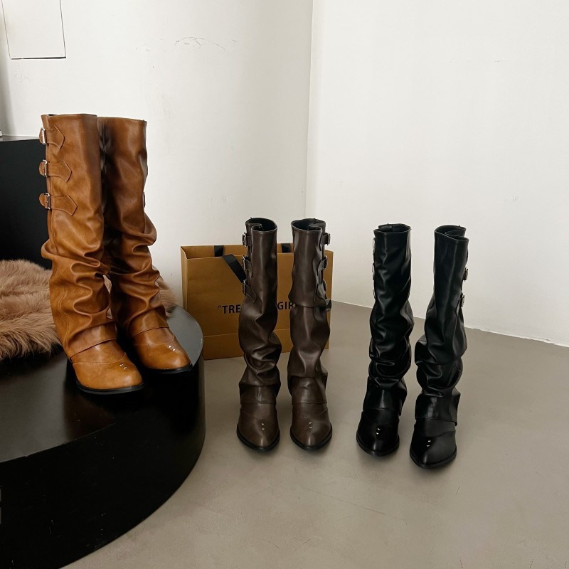 女性用折りたたみ式パイルロングチューブブーツ2026ウエスタ - Sock Boot Women のレビューと価格