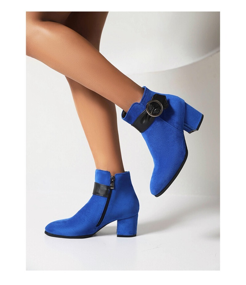 春秋冬フェイクスエードフロックアンクルブーツ女性ファッション - Women'S Shoes Paris のレビューと価格