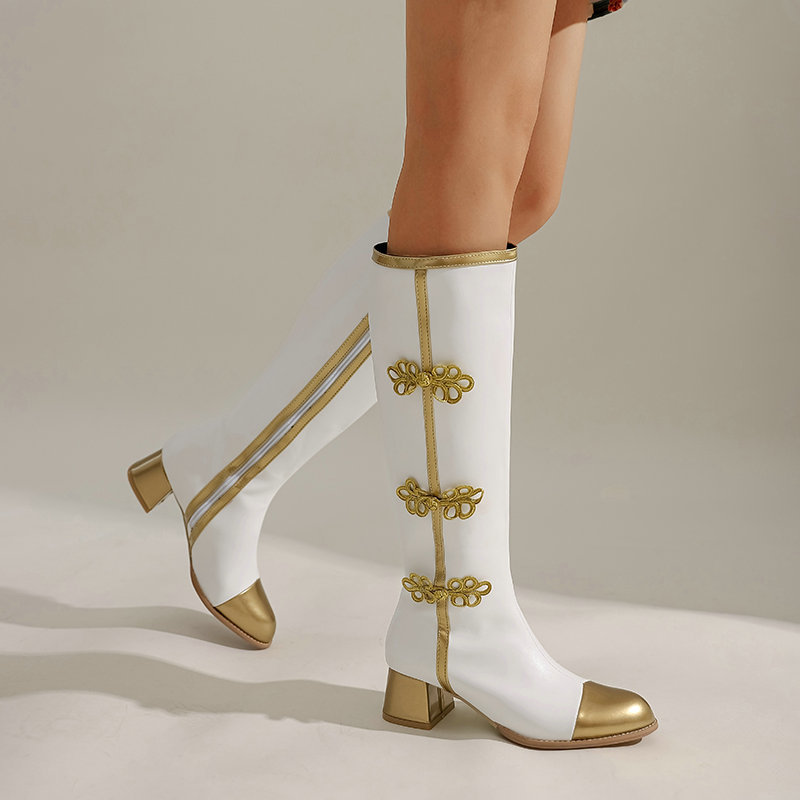 ビッグサイズのファッションニーハイブーツ女性コスプレ靴秋冬女 - High Knee Heel Boots のレビューと価格