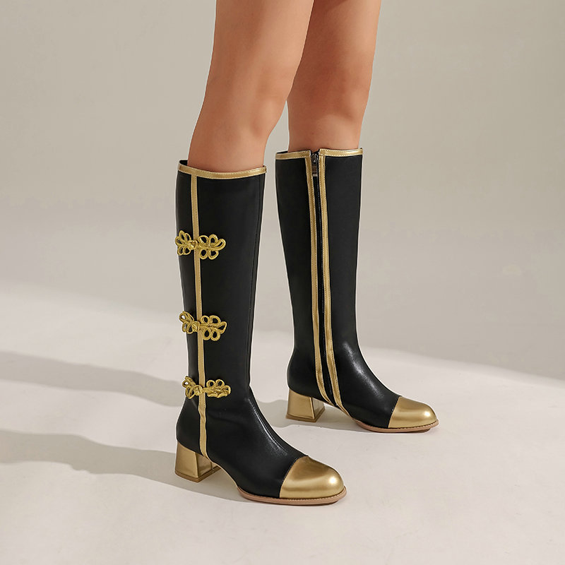 ビッグサイズのファッションニーハイブーツ女性コスプレ靴秋冬女 - High Knee Heel Boots のレビューと価格