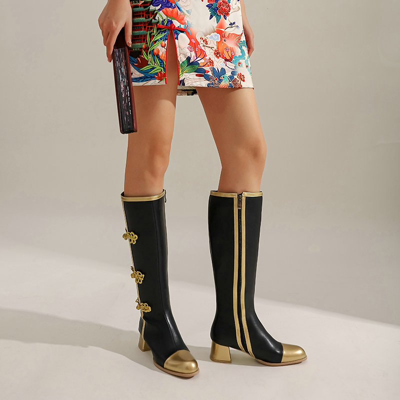 ビッグサイズのファッションニーハイブーツ女性コスプレ靴秋冬女 - High Knee Heel Boots のレビューと価格