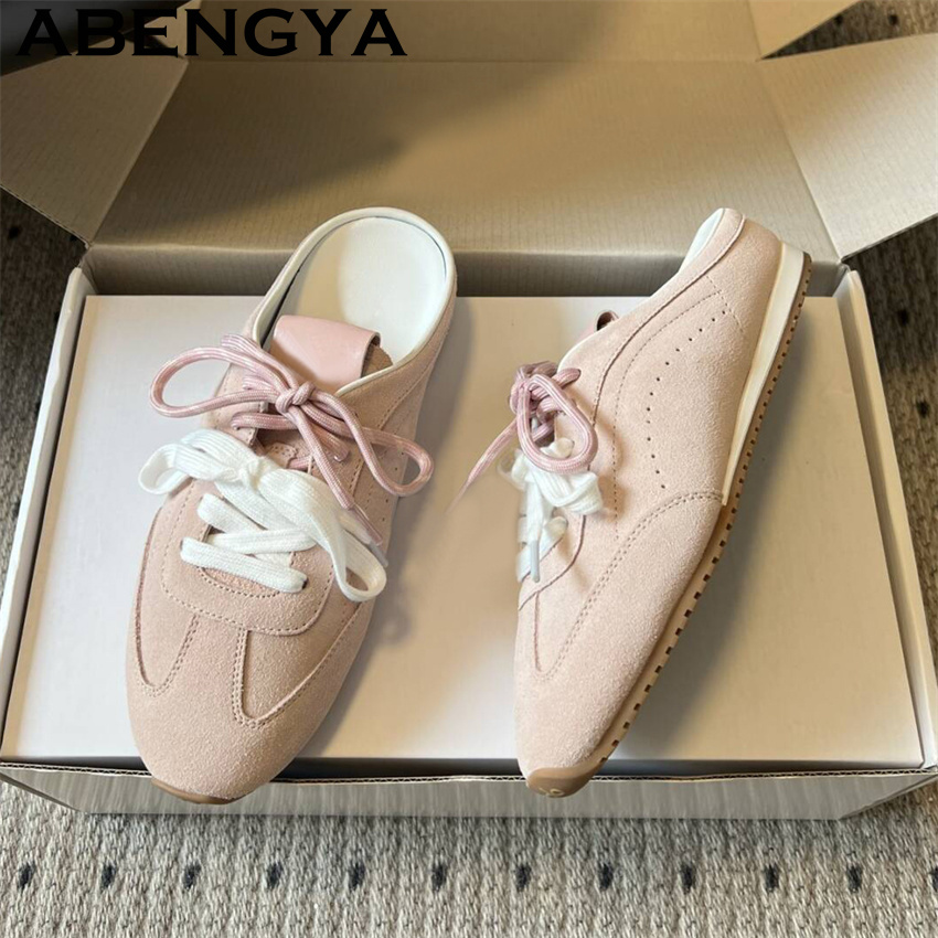 女性のレースアップカジュアルフラットスリッパ夏通気性快適ラン - Kids Shoes Women のレビューと価格