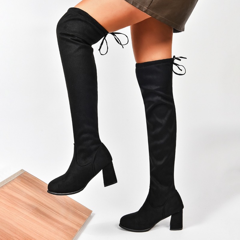 秋冬新作 スキニー オーバーニー レディース スキニーレッグ - Block Heel Ankle Boots のレビューと価格