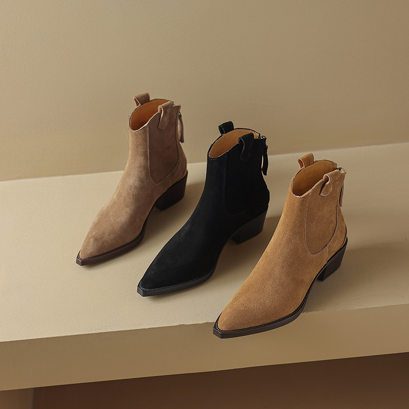 AIYUQI 女性のアンクルブーツ 2026 新しいポインテ - Block Heel Ankle Boots のレビューと価格