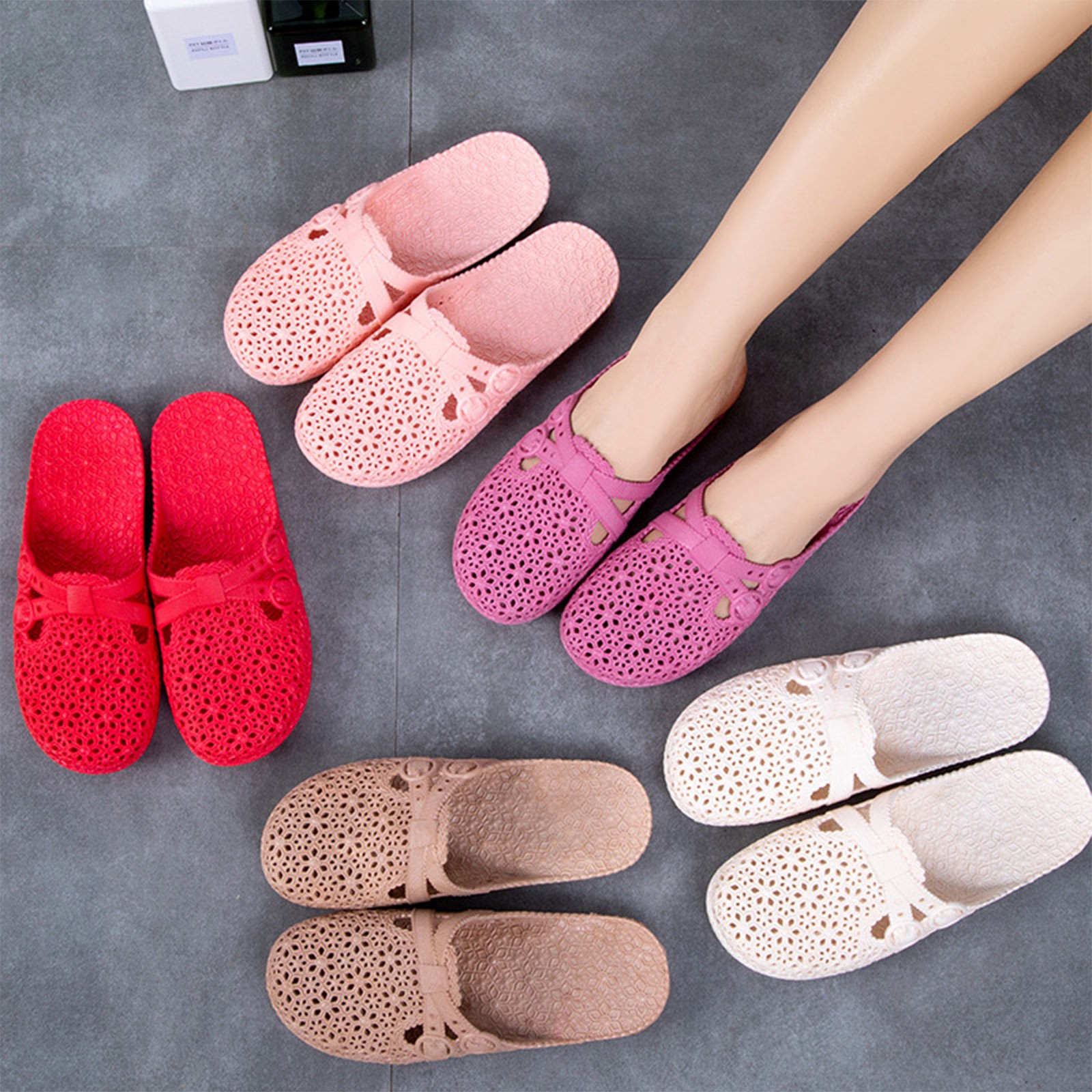 ラップトゥ通気性スリッパ夏の屋外穴あき靴ホームファッションカ - Women'S Shoes Toms のレビューと価格