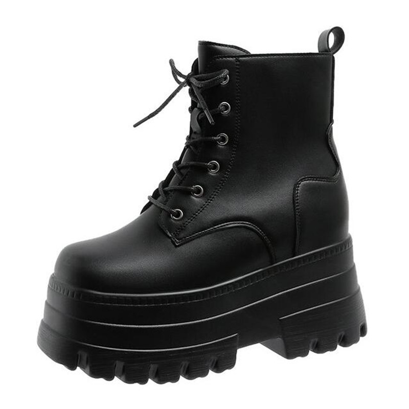 2025年ブランド フロントレース ミリタリーブーツ プラッ - Block Heel Ankle Boots のレビューと価格