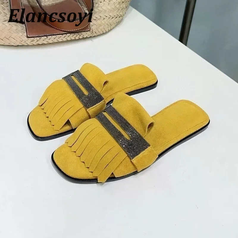 メタルストリングビーズ装飾キッズスエードタッセルフラットボト - Kids Shoes Women のレビューと価格