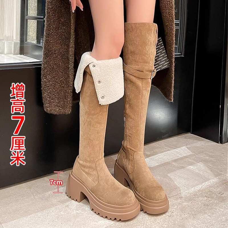 ニーハイブーツ 2025 レトロ ウエスタンブーツ レディー - Sock Boot Women のレビューと価格