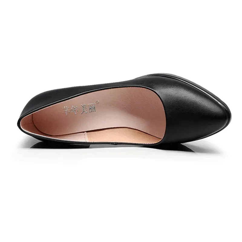 8 センチメートル小型サイズ 32-43 新しい浅いソフトレ - Court Heel Pointed のレビューと価格