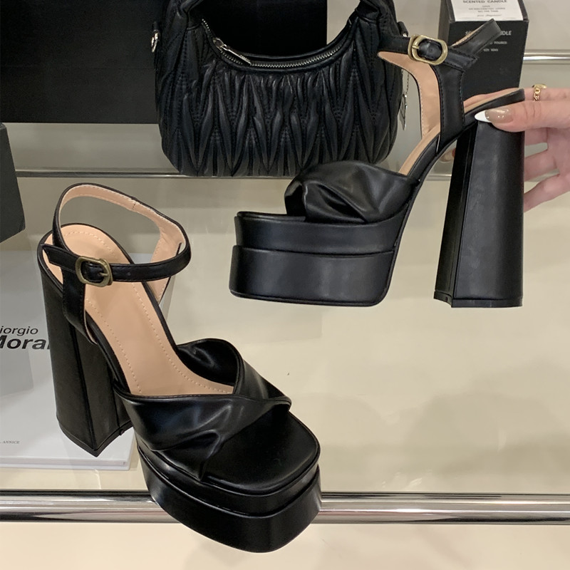 スタースタイルのファッションダブルプラットフォームウェッジ女 - Platform Sneakers Chunky のレビューと価格