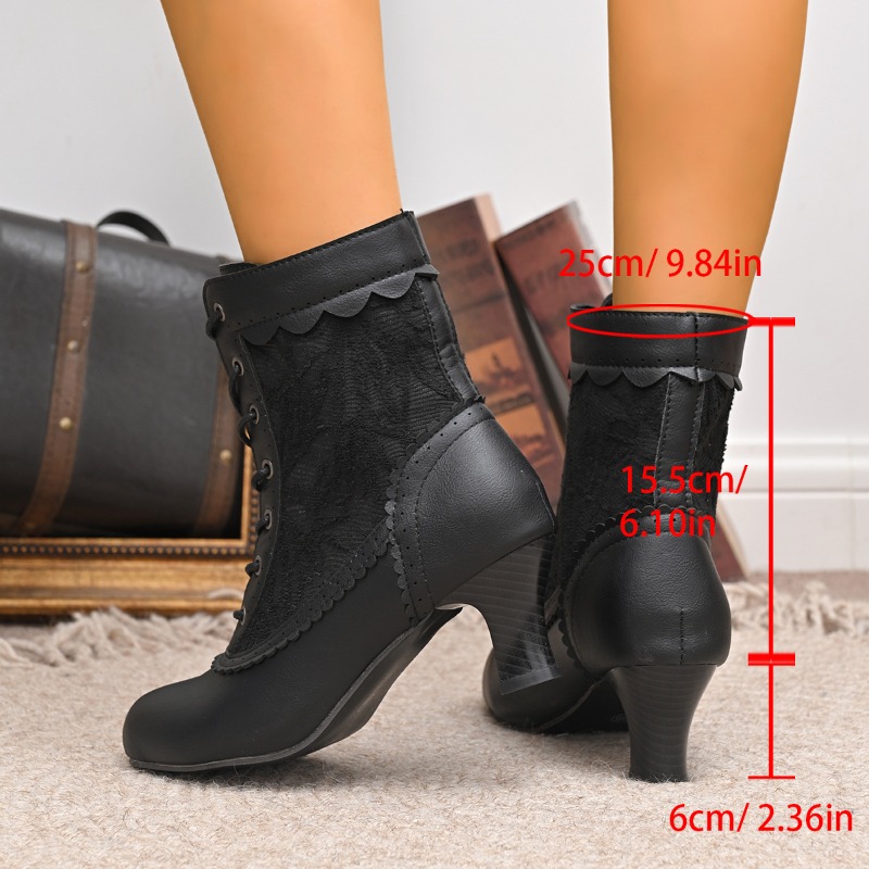 女性用クローズドトゥミドルヒールレースアップサテンレースウェ - Court Heel Pointed のレビューと価格